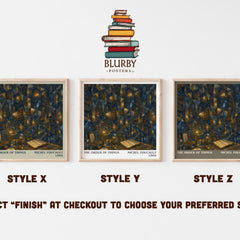 The Order of Things literary print framed by window – literary home decor