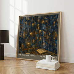 The Order of Things literary art print colour and style options – Michel Foucault book art