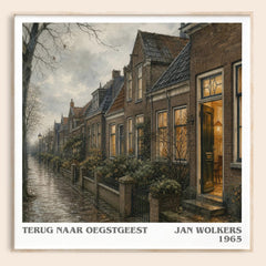 Terug naar Oegstgeest literary book poster by Jan Wolkers – framed literary art print