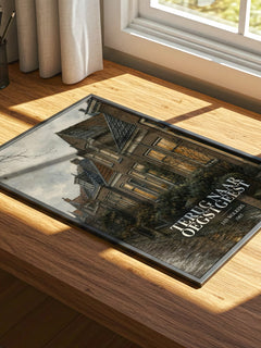 Terug naar Oegstgeest watercolour book poster framed on wall – literary fiction wall art