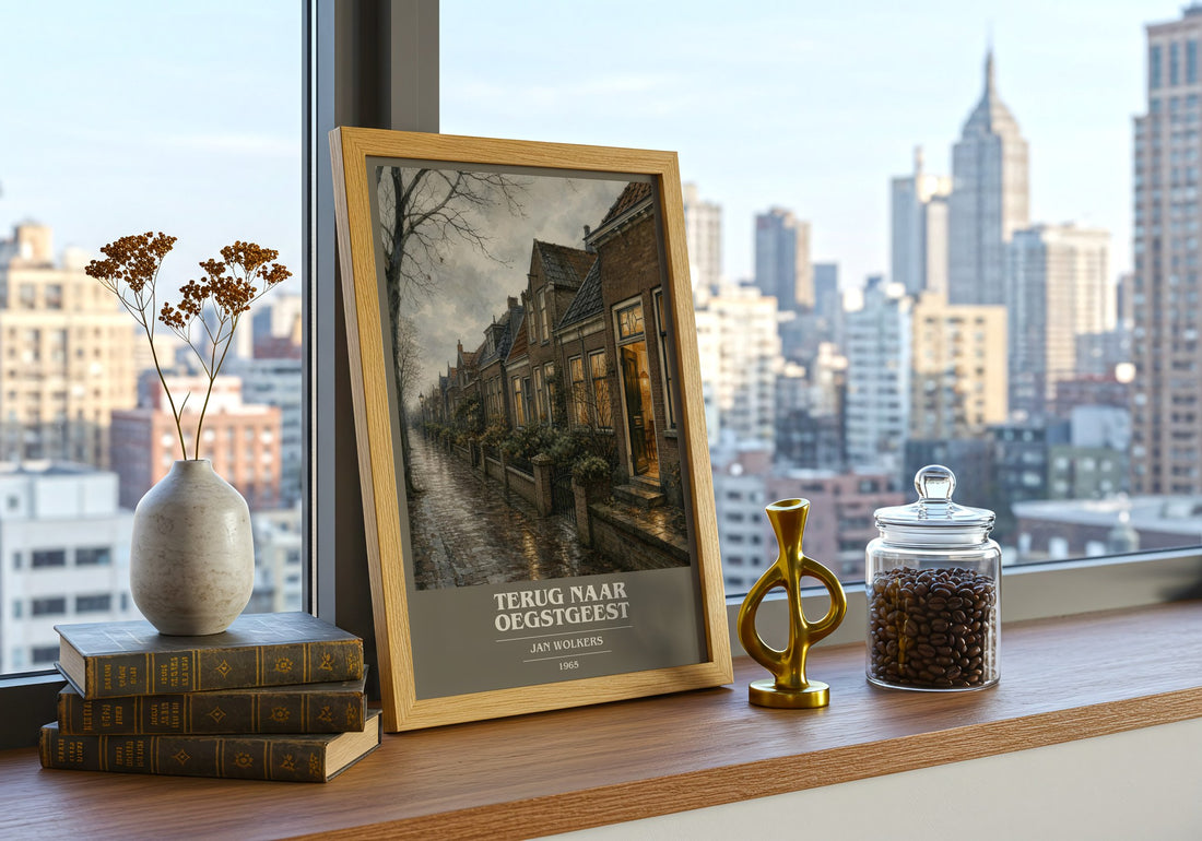 Terug naar Oegstgeest book cover poster colour and style options – Jan Wolkers book art
