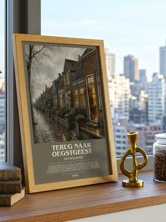 Terug naar Oegstgeest bookish poster colour and style options – Jan Wolkers book art