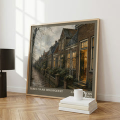 Terug naar Oegstgeest literary art print colour and style options – Jan Wolkers book art