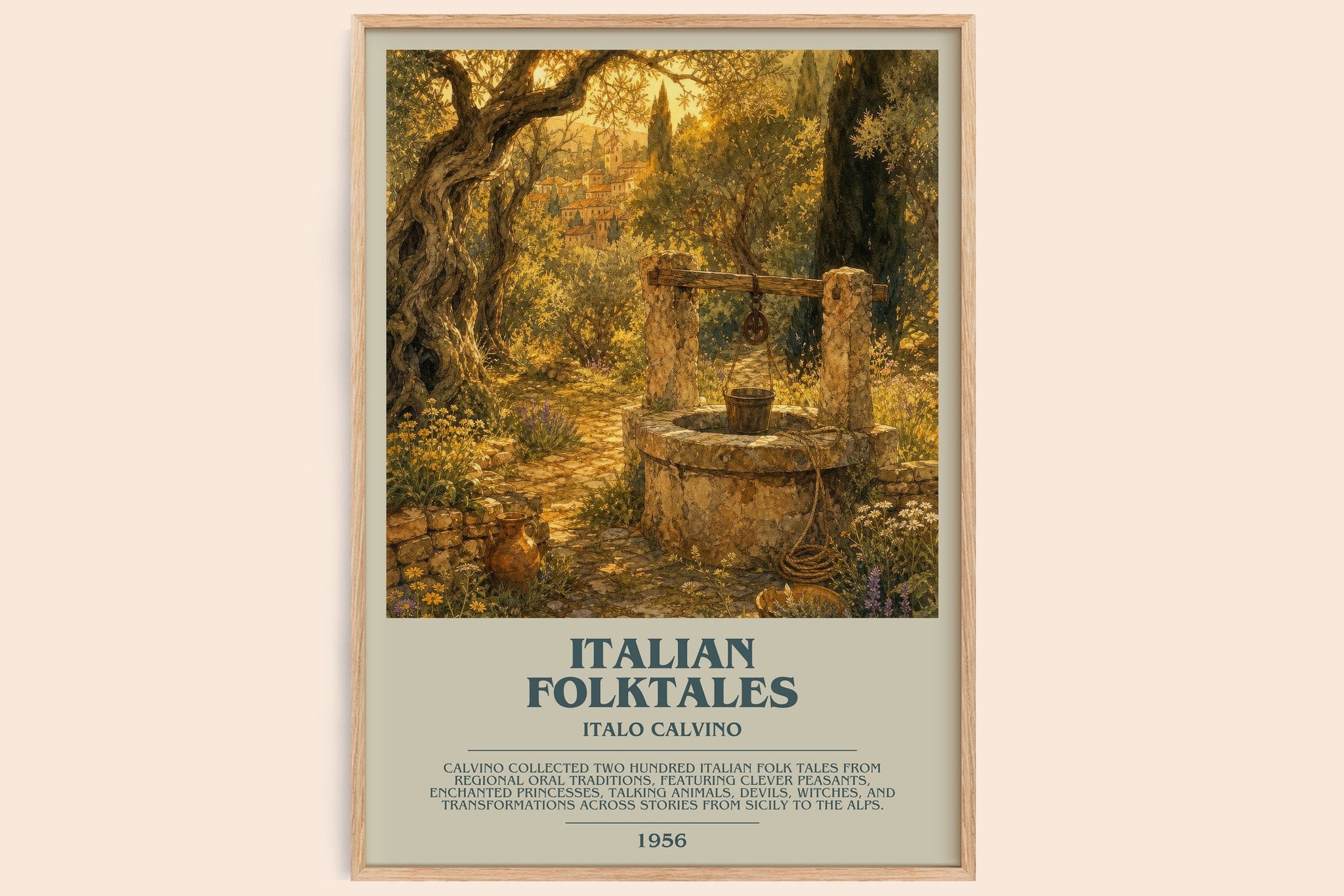 Italian Folktales Bookish Wall Art by Italo Calvino