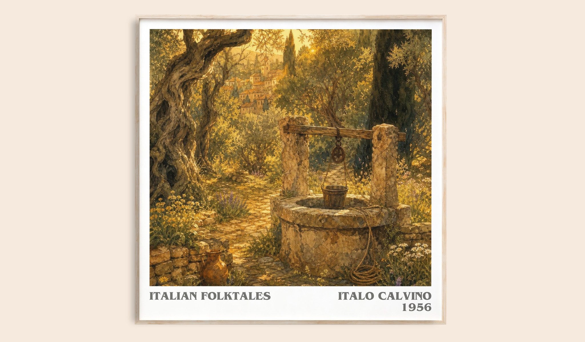 Italian Folktales Literary Art Print by Italo Calvino