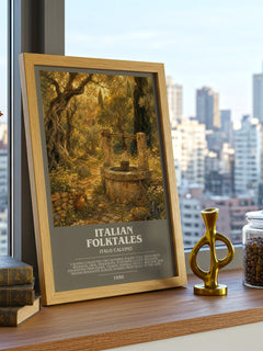 Italian Folktales bookish poster colour and style options – Italo Calvino book art
