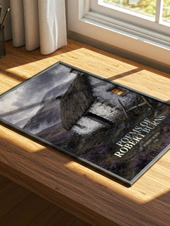 Poems Of Robert Burns watercolour book poster framed on wall – poetry wall art
