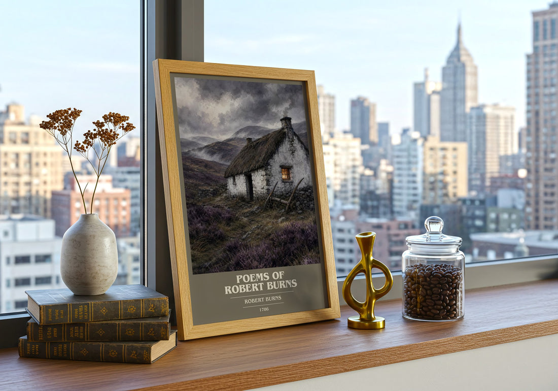 Poems Of Robert Burns book cover poster colour and style options – Robert Burns book art