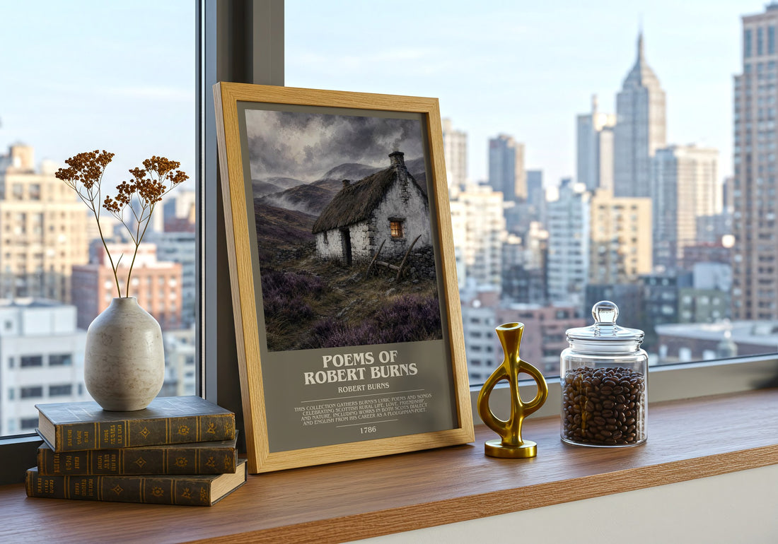 Poems Of Robert Burns bookish poster colour and style options – Robert Burns book art