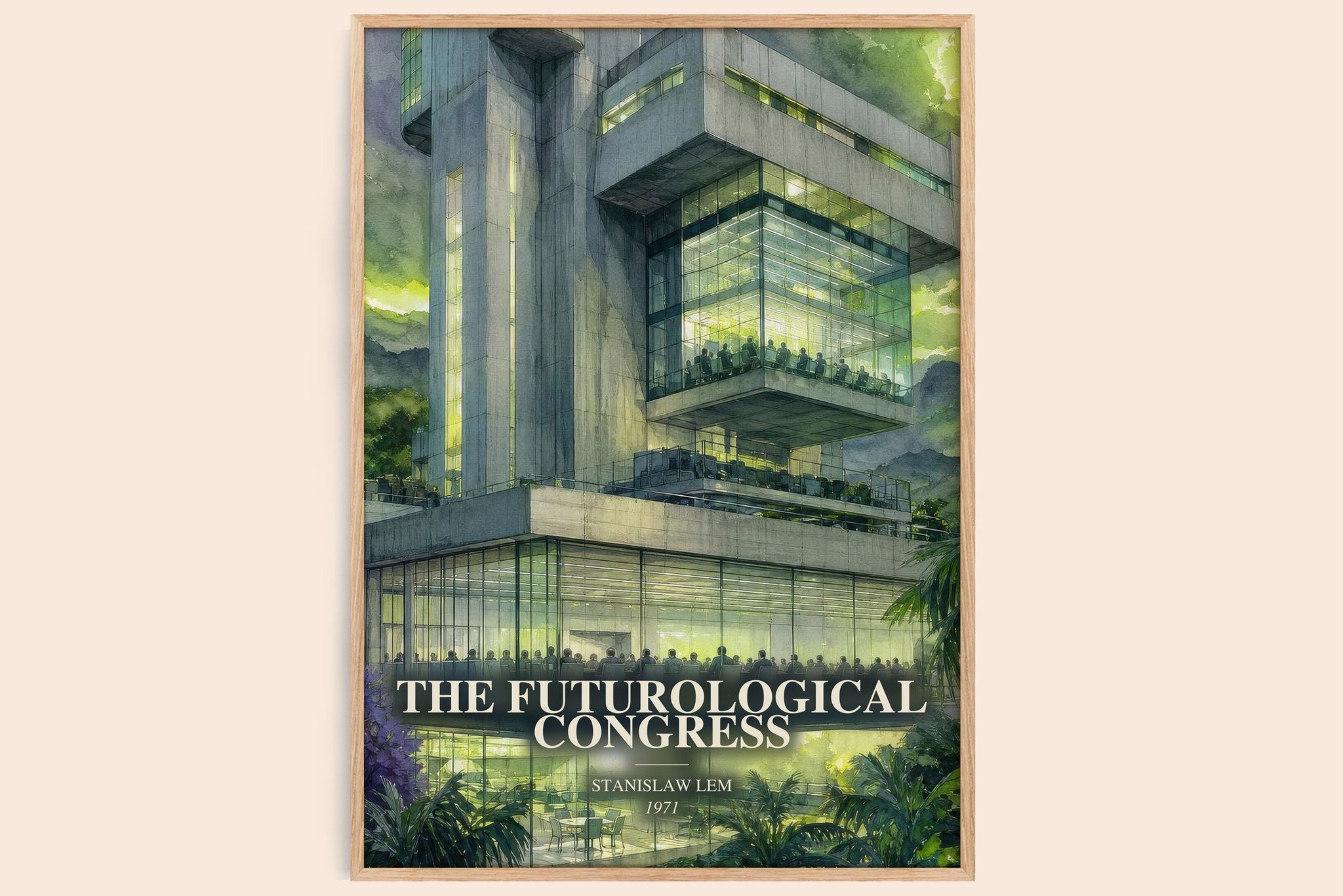 Futurological Congress Book Watercolour Illustration by Stanislaw Lem