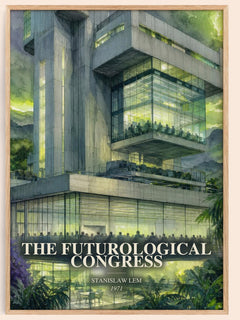 The Futurological Congress watercolour book poster by Stanislaw Lem – framed literary art print