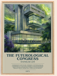 The Futurological Congress bookish book poster by Stanislaw Lem – framed literary art print
