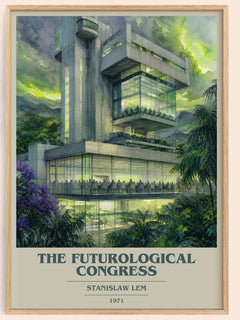 The Futurological Congress book cover book poster by Stanislaw Lem – framed literary art print