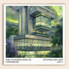 The Futurological Congress literary book poster by Stanislaw Lem – framed literary art print