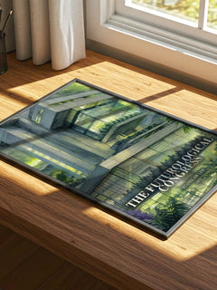 The Futurological Congress watercolour book poster framed on wall – sci fi wall art
