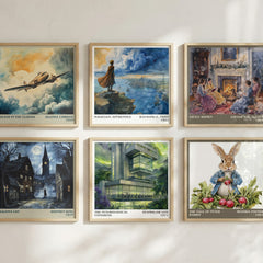 The Futurological Congress literary print in frame leaning in hallway – sci fi wall art