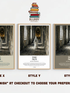 The Nun bookish print framed by window – literary home decor