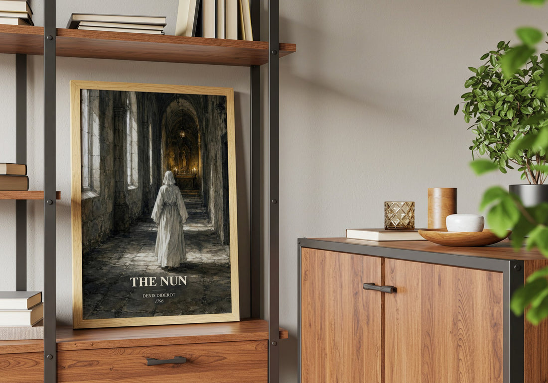 The Nun book watercolour illustration paper finish options – matte satin gloss