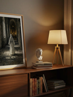 The Nun watercolour print on bookshelf – Denis Diderot fan gift