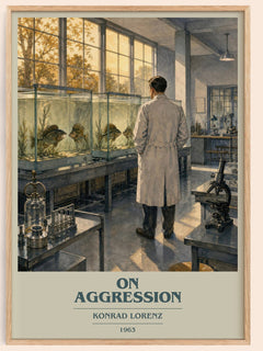 On Aggression book cover book poster by Konrad Lorenz – framed literary art print