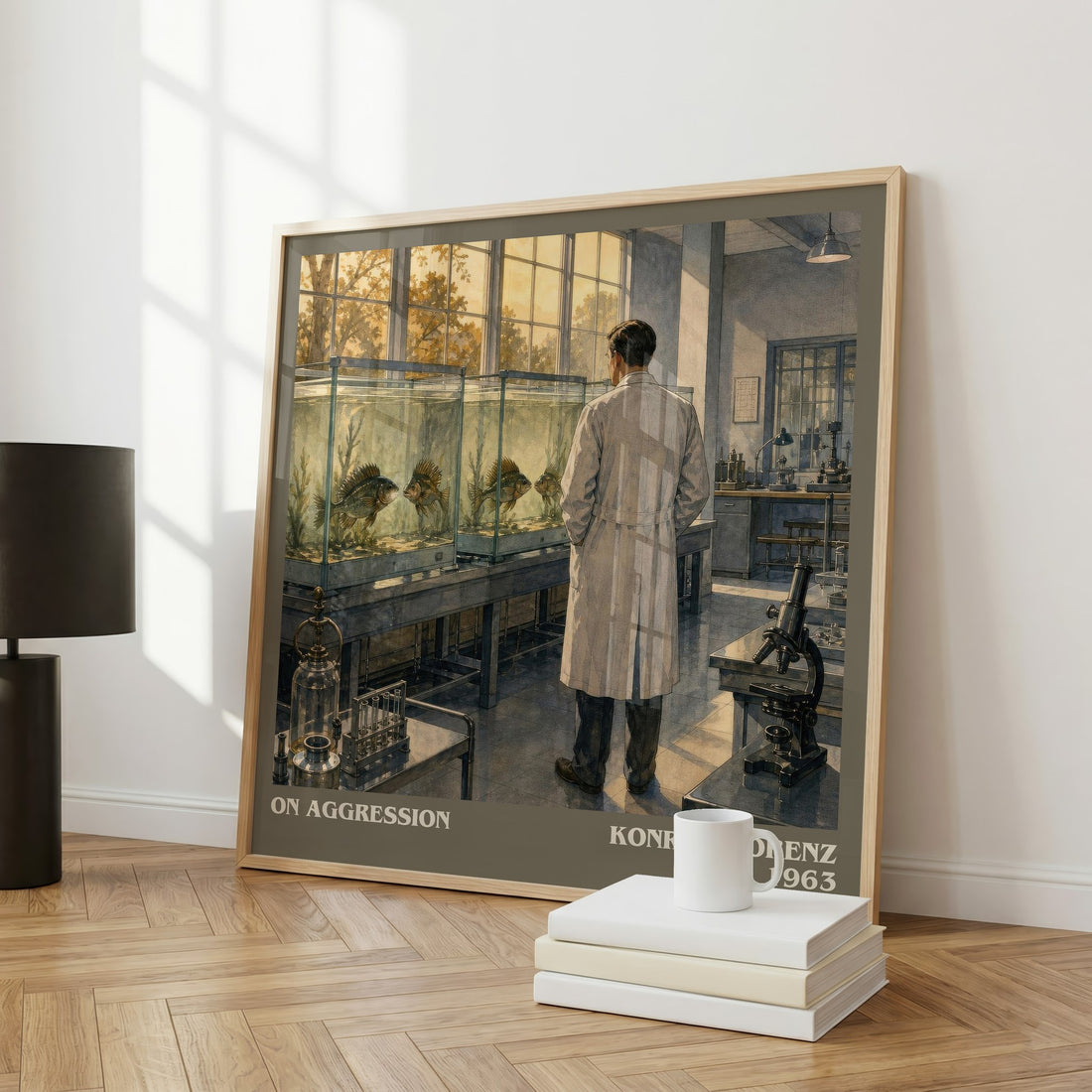 On Aggression literary art print colour and style options – Konrad Lorenz book art
