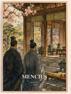 Mencius watercolour book poster by Mencius – framed literary art print