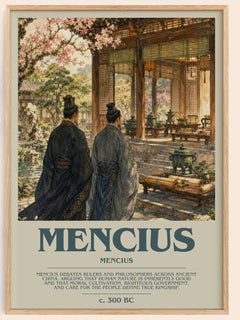 Mencius bookish book poster by Mencius – framed literary art print