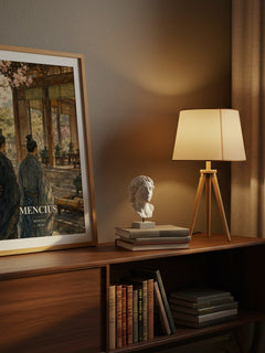 Mencius watercolour print on bookshelf – Mencius fan gift