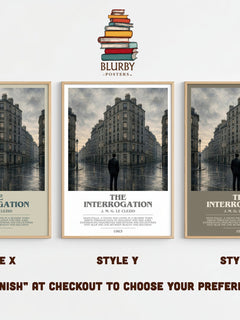The Interrogation bookish print framed by window – literary home decor