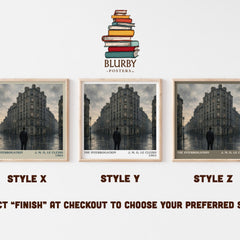 The Interrogation literary print framed by window – literary home decor
