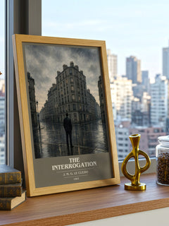 The Interrogation book cover poster colour and style options – J. M. G. Le Clezio book art