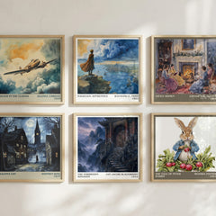 The Forbidden Kingdom literary print in frame leaning in hallway – literary fiction wall art
