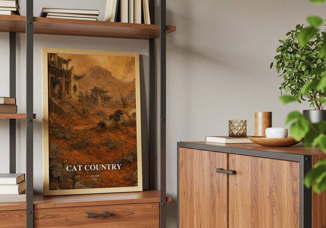 Cat Country book watercolour illustration paper finish options – matte satin gloss