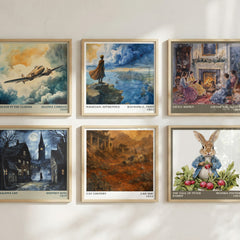 Cat Country literary print in frame leaning in hallway – satire wall art