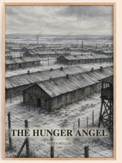 The Hunger Angel watercolour book poster by Herta Müller – framed literary art print