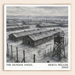The Hunger Angel literary book poster by Herta Müller – framed literary art print
