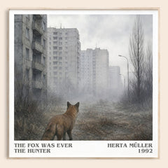 The Fox Was Ever The Hunter literary book poster by Herta Müller – framed literary art print