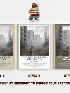 The Fox Was Ever The Hunter bookish print framed by window – literary home decor