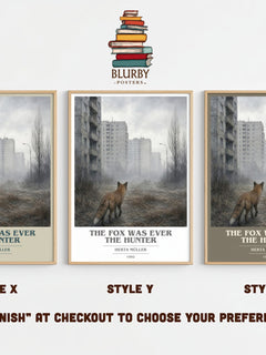The Fox Was Ever The Hunter book cover print framed by window – literary home decor