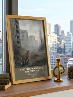 The Fox Was Ever The Hunter book cover poster colour and style options – Herta Müller book art