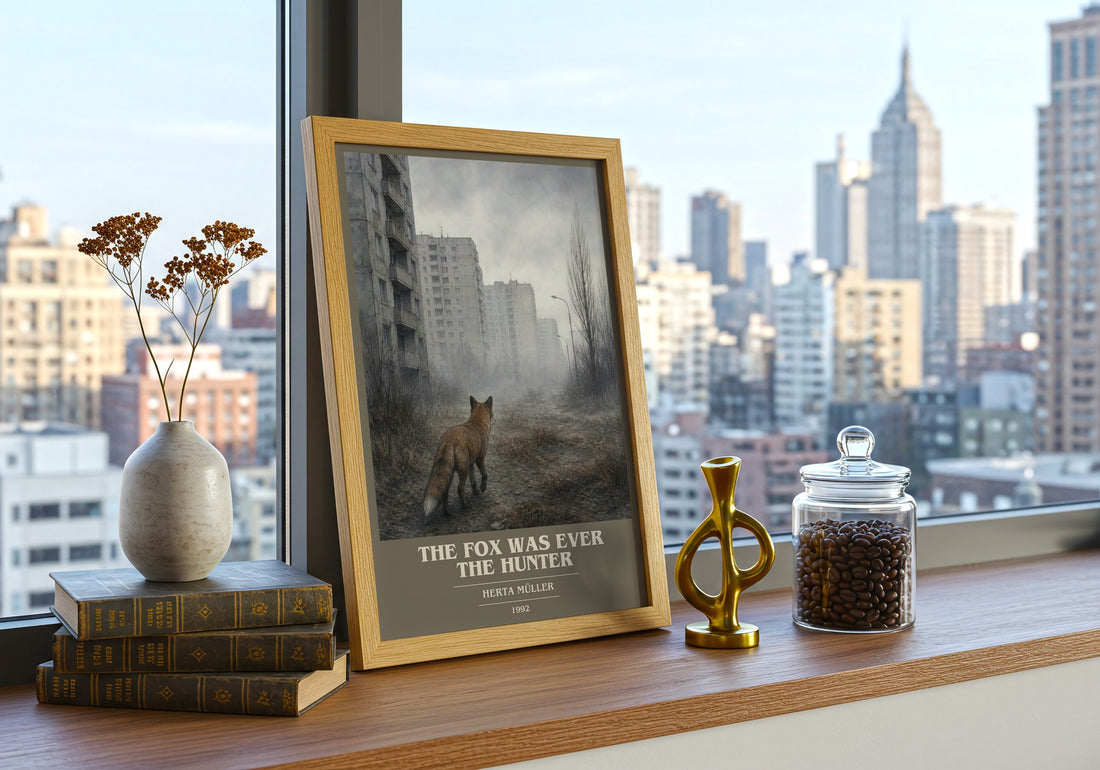 The Fox Was Ever The Hunter book cover poster colour and style options – Herta Müller book art