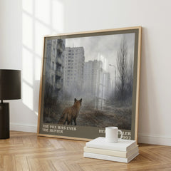 The Fox Was Ever The Hunter literary art print colour and style options – Herta Müller book art