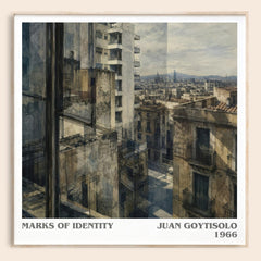 Marks of Identity literary book poster by Juan Goytisolo – framed literary art print