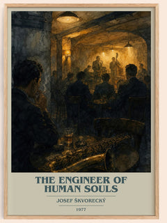 The Engineer of Human Souls book cover book poster by Josef Škvorecký – framed literary art print