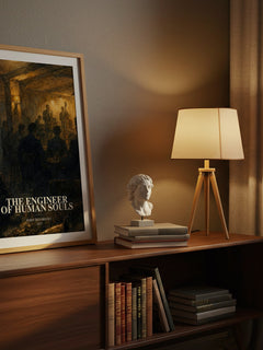 The Engineer of Human Souls watercolour print on bookshelf – Josef Škvorecký fan gift