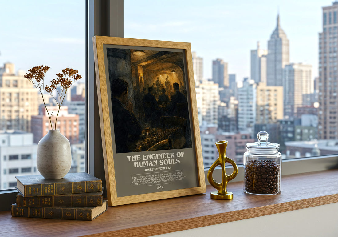 The Engineer of Human Souls bookish poster colour and style options – Josef Škvorecký book art
