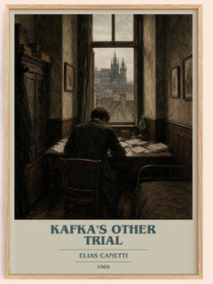 Kafka's Other Trial book cover book poster by Elias Canetti – framed literary art print