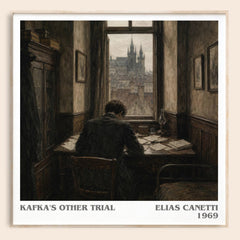 Kafka's Other Trial literary book poster by Elias Canetti – framed literary art print