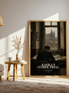 Kafka's Other Trial watercolour print in frame leaning in hallway – non fiction wall art