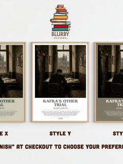 Kafka's Other Trial bookish print framed by window – literary home decor